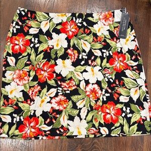 Jones New York Black Floral Skirt
